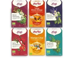 Yogi tea - les 6 nouvelles saveurs - 6 paquets de 17 sachets de thé