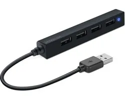Speedlink SNAPPY SLIM - USB Hub - USB-A naar 4x USB 2.0 - Compact - Zwart