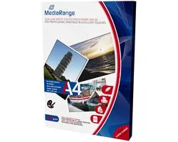 Papier MediaRange Inkjet mat aan beide zijden A4 200g 50 Pag.