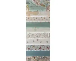 BINK Bedding - 10 lapjes - Quilt Patchwork - Stoffenlapjes 25x25 cm BREEZE – Set van 10 prints – 100% Katoen – Patchwork, Quilten, Handwerk & DIY