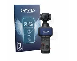 Savvies - Screenprotector voor Insta360 Luna Pro (Display + Lens) - Folie Beschermfolie transparant 6 Stuks