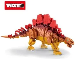 WOMA Dinosaur Stegosaurus - Kit de construction - Blocs de construction - Jeu de construction - Puzzle 3D - Mini blocs - Compatible avec les blocs de construction Lego - 697 pièces
