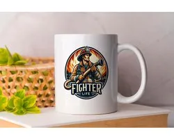 Mok Fighter Life - Firefighter - Gift - Cadeau - FireRescue - FireDepartment - FireSafety - Brandweerman - Brandweer - Brandveiligheid - Brandweertraining