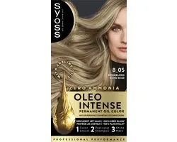 Syoss Oleo Intense 8-05 Haarverf - Beige Blond - Permanente Haarkleuring - Ammoniakvrij - Met Voedende Oliën - 100% Grijsdekking - Langdurige Kleur - 1 stuk