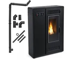 THUNDER FLARE SLIM Pelletkachel - 7,7 kW - DGP - 80 m² - 24 cm Diep