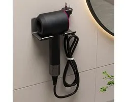 Support pour sèche-cheveux GearUp - Support mural - Zwart - Geschikt voor Dyson Supersonic, sèche-cheveux Dyson et autres Sèche-cheveux