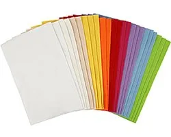 CC Craft felt, sheet 20x30 cm, thickness 1,5-2 mm, 180-200 g, assorted colours, 24 ass sheets/ 1 pack