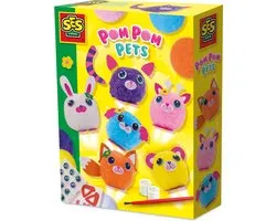 SES Creative Pompon Vriendjes - Dieren Knutselen met Vilt en Lijm - Vanaf 3 Jaar - Schoencadeautjes Sinterklaas