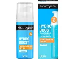 Neutrogena Hydro Boost Hydrating Fluid SPF 50 met Hyaluronzuur - Hydrateert en Beschermt, Parfumvrij -50ml