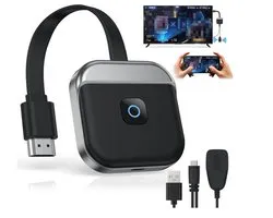 4K draadloze HDMI-dongle, draadloze HDMI-ontvanger, 2.4G/5GHz screen mirroring draadloze adapter, geschikt voor Android, iOS, Windows, Miracast, Google, Chromecast, TV, monitor, projector – video streaming.L