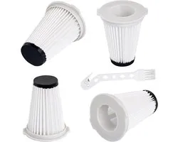 Set van 4 vouwfilters voor Einhell TE-SV 18 Li | Wasbaar, met reinigingsborstel, geschikt voor accusteelstofzuiger TE-SV 18 Li