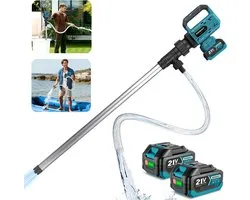 Yofidra Pompe à carburant sans fil - Pompe à eau électrique portable - avec 2 batteries - Pompe d'aspiration portable - pour essence, diesel et eau