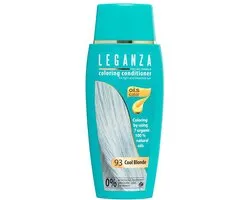 Leganza Coloring Conditioner Cool Blonde – Natuurlijke Kleurspoeling Wit Blond – Semi-Permanente Haarkleuring met Natuurlijke Oliën – Zonder Ammoniak – 150ml