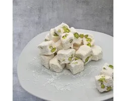 Haci Baba Sultan Lokum 400g – Double Rôti | Avec Pistache & Noix de Coco | Fruit Turc Traditionnel | Collation Premium