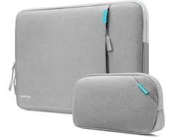 tomtoc Defender-A13 360 beschermende laptophoes set voor 13-inch MacBook Air M5/A3449 (2026) M4/A3240 M3/A3113 M2/A2681 M1/A2337, waterbestendige laptophoes met accessoiretas, geschikt voor 13" MacBook Neo A18/MacBook Pro