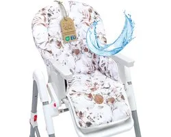 Réducteur de siège pour chaise haute Bébé Coussin de siège Chaise - Coussin de siège enfant pour chaise haute Ikea Peg Perego Housse de chaise pour chaise haute Siège bébé et chaises hautes Certificat Oeko-Tex Feuilles