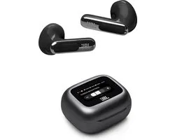 JBL Live Flex 3 - Draadloze Noise Cancelling Oordopjes - Oortjes Draadloos - Smart Charging Case met Display - Bluetooth - Open-fit - 50 uur batterij - Zwart