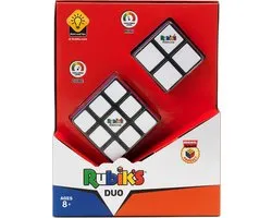 Spin Master Rubik’s CUBE COFFRET ADVANCED 3x3 + 2x2 - Jeu de Casse-Tête Coloré - Pack de Cubes 2x2 et 3x3 Originaux Correspondance de Couleurs - 6064009 - Jouet Enfant 8 Ans et +