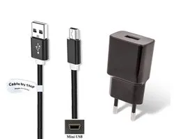 OneOne 2A lader + 1,0m sterke Mini USB snoer. Oplader adapter past op Nextbase dashcam 101 Go, 112, 202 Lite, 212, 302G Deluxe, 312, 312GW, 402G, 412GW, 512, 512GW, Duo
