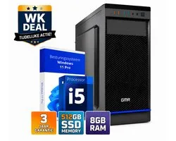 Desktop Computer Intel Core i5 | 8GB RAM | 512GB SSD | Windows 11 Pro | WiFi | Office PC | Werkcomputer | Zakelijke Computer | Thuiswerk Computer | Thuiswerk PC | Studie Computer | Kantoor PC | Desktop PC | 3 Jaar Garantie
