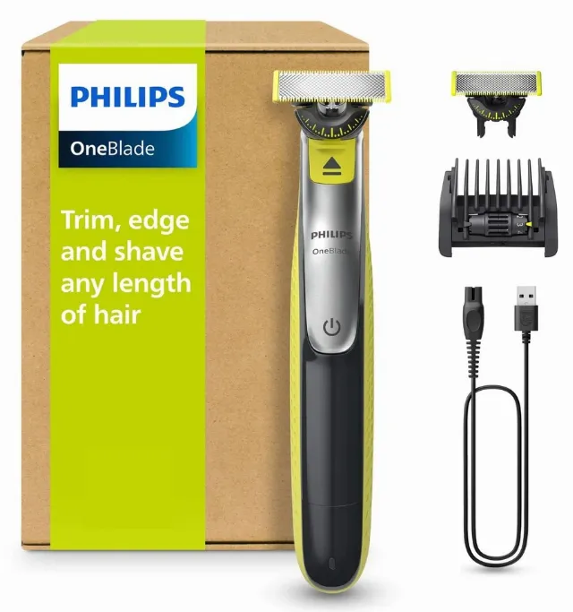 Philips OneBlade 360 Face Autentico Regolabarba e Rasoio Elettrico con lama 360
