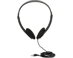 Koptelefoon stereo headset - compact en opvouwbaar - zwart