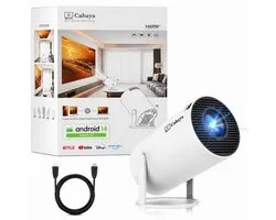 Cahaya 2026 vernieuwd model + HDMI kabel - Pro versie - Mini Beamer - mini projector - draagbare beamer - projector / beamer - Geïntegreerd Android 14.0 systeem - Screen mirroring smartphone - Home cinema