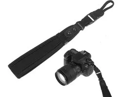 Techvavo® Camera Hand Grip – Camera Hand Strap – Verstelbare Polsband – Grip Strap – Universeel – Zwart