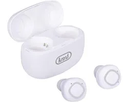 Trevi HMP 1225 Airbuds Bluetooth-hoofdtelefoon met TWS-verbinding, compatibel met Smatphone, ingebouwde microfoon, oplaadbare batterij, wit