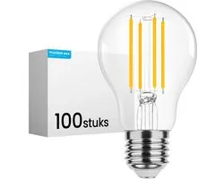 Modee E27 LED Lamp 7W - 806lm - 2700K - Warm Wit - LED Filament Globe A60 - Vervangt 60W Halogeen Gloeilamp - 100 stuks