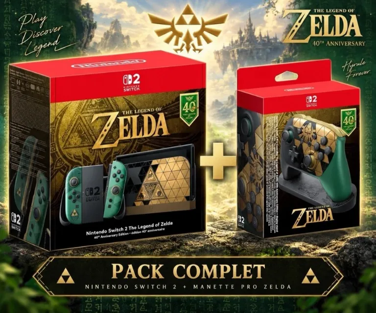 Nintendo Switch 2+ Controller Pro Switch 2 Zelda 40th Anniversary Pre-order