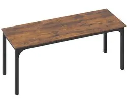 Bureau d'ordinateur 200x60x75cm Brun table de travail bureau d'écriture table design industriel pratique et beau adapté pour bureau à domicile étude et réunions