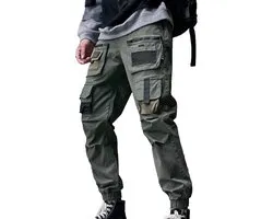 Multi-Pocket Loose Overalls Casual Functional Trousers Cargo Joggers Techwear Harem Hip Hop Pants for Men