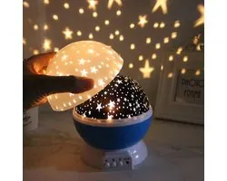 Éclairage chambre ciel étoilé - Projecteur lumière de la lune - Veilleuse enfant | bébé - Veilleuse - Cadeau enfant (Blauw)