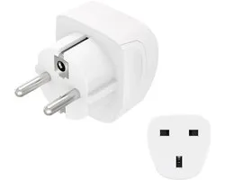 Hama Reisstekker - UK (type G) naar EUR (type E,F) - Wit