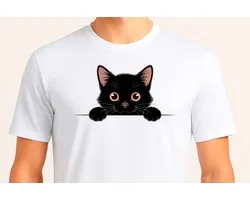 Curious Kitty - T Shirt - Cute - Sarcastic - GoodVibes - Sarcasm - Funny - Gift - Cadeau - Sarcastisch - SarcastischeVibes - Cat - Kat