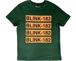 Blink-182 - T-shirt pour homme Logo Repeat - L - Vert