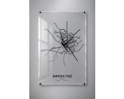 Stadskaart Imperatriz - Plexiglas 20x30 cm - Classic Minimal