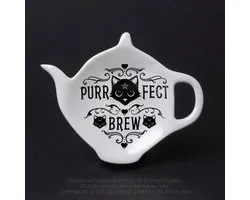 Alchemy - Purrfect Brew Theelepel/Theezak houder - Wit/Zwart