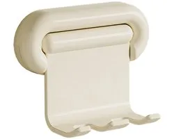 Porte-brosses à dents à fixer sous le miroir - Support mural pour brosses à dents électriques sans perforations - Support magnétique pour gobelets de bain de bouche - Blanc crème double - 2 pièces