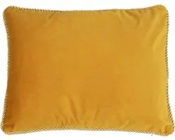 half kussen fluweel goud honing 35x45cm