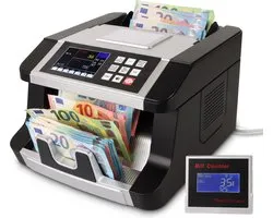 SCANNUM® - Compteuse de billets - Détection de faux billets à 5 voies - Comptage de valeurs - Billets - Compteuse d'argent - Machine à compter l'argent - Détecteur de faux billets - Compteur d'argent