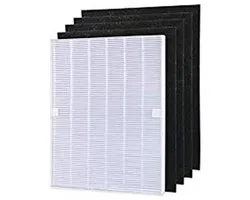 1 préfiltre à charbon actif adapté au purificateur d'air et 1 filtre principal HEPA compatible avec Winix 115115 5300 5500