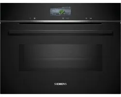 Siemens Four intégrable compact avec fonction micro-ondes 45 L, Pyrolyse + Hydrolyse, Home Connect, 60 x 45 cm Noir