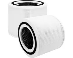 2-pack vervangingsfilters - geschikt voor Levoit Core 200S luchtreiniger - 3-in-1 H13 True HEPA-filter - actief koolstoffilter - onderdeelnummer Core 200S-RF