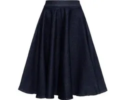 Queen Kerosin dames Basic Swing-rok donkerblauw