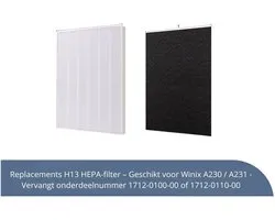 Kit de filtres de rechange pour purificateurs d'air Winix P300, Winix Zero, Winix 2020EU et autres : 1 filtre HEPA + 4 préfiltres à charbon actif