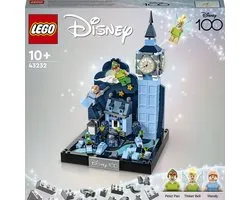 LEGO 43232 Disney Peter Pan et Wendy survolent le Set de la Skyline de Londres avec le modèle et les personnages de Big Ben qui brillent dans le noir, y compris la fée Clochette, cadeau pour adolescents, femmes et hommes à partir de 10 ans
