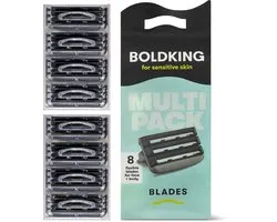 Boldking Scheermesjes Sensitive - Scheermes vrouw & man - 8 scheermesjes voor de gevoelige huid - Heren & Dames - 8 Razor Blades