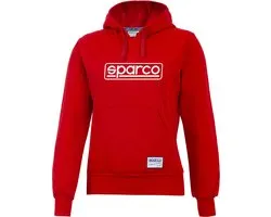 Sweat à capuche Sparco FRAME - M - Rouge - Sweat à capuche confortable et élégant pour femme